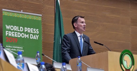 UK Foreign Secretary Jeremy Hunt at World Press Freedom Day celebrations in Ethiopia UK Foreign Secretary Jeremy Hunt at World Press Freedom Day celebrations in Ethiopia